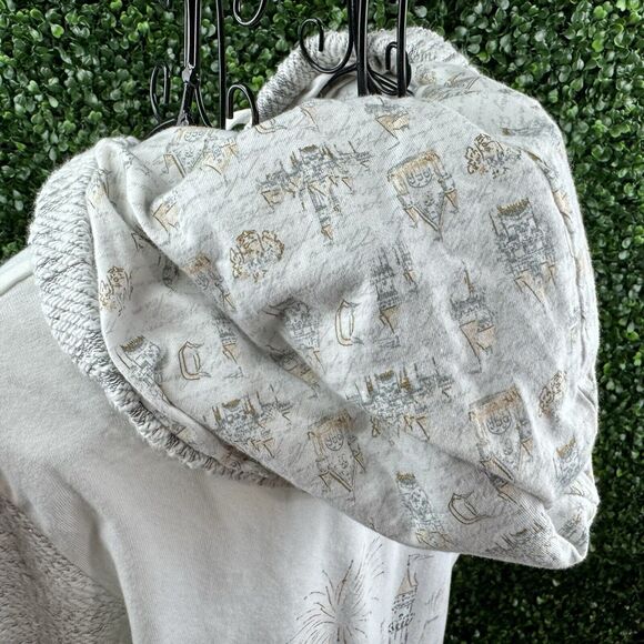 Disneyland Jacket Womens M White Gold Cinderella Castle Zip‎ Mickey Disney World - Picture 4 of 14